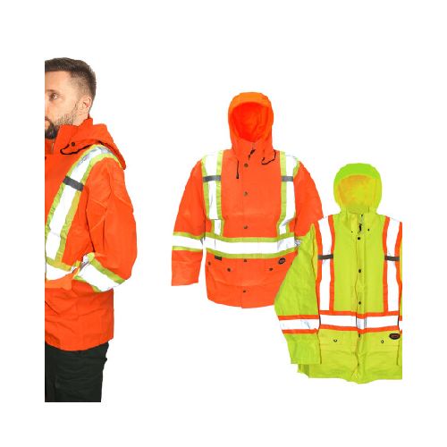 CAMPERA FLOUR DE SEGURIDAD ADULTO FLUO FRANJA REFRACTARIA