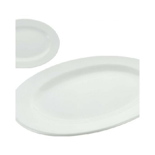 FUENTE CERAMICA BCA OVAL LISA 37X25CM H118 Q12