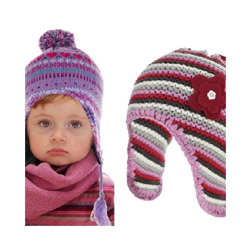 GORRO PARA NIÑO CON OREJERAS Y POMPON 19250 Q288 M12