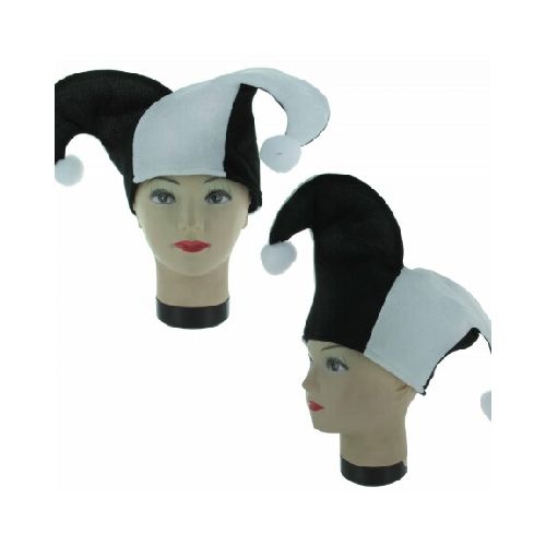 GORRO ARLEQUIN 2 COLORES BLANCO Y NEGRO 16302 Q120