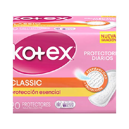 PROTECTORES DIARIOS KOTEX 20 UNIDADES CLASSIC S/P