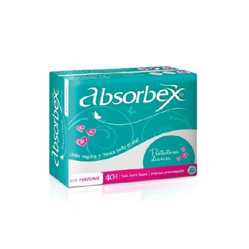 PROTECTORES DIARIOS ABSORBEX 40 UNIDADES S/PERFUME