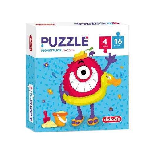 PUZZLE MONSTRUOS 4 X 16 PIEZAS