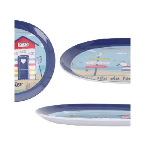 Plato de melamina Oval Linea Noirmoutier