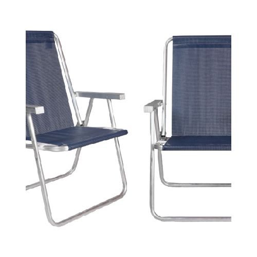 Silla plegable alta Confort Sannet Azul Marino MOR