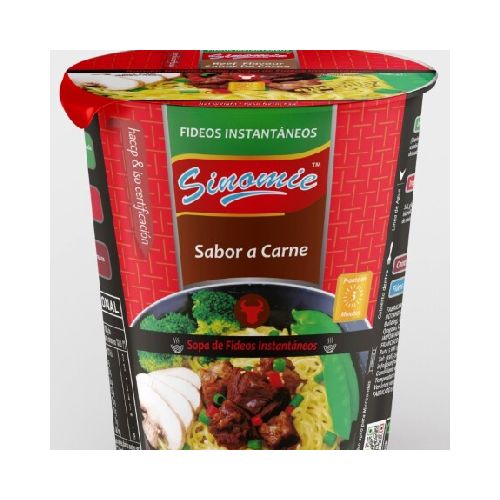 SOPA FIDEOS VASO SINOMIE 65 G CARNE