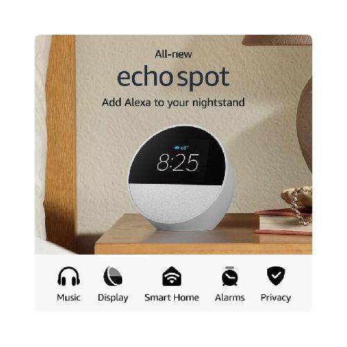 Amazon Echo Dot Spot 2024 Blanco 