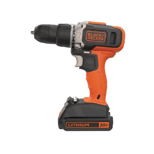 Taladro Atornillador Black + Decker Percutor 3/8 Bateria Ion Litio 20V • El Bunkker